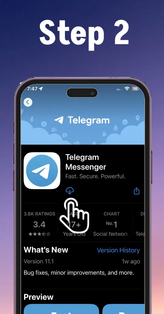 Telegram For iOS Step 2